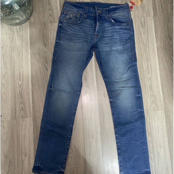 ❗️AUTHENTIC TRUE RELIGION SKINNY FLAP ORANGE JEANS❗️ - Picture 5 of 8